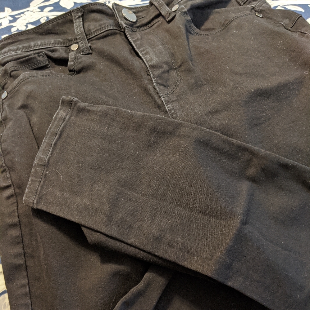 Black denim stretch jeggings